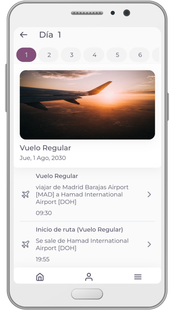 Resumen de etapa x día